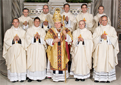 Archbishop Raymond Burke and ordination class of 2008
