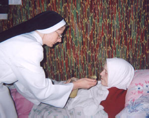 The Dominican Sisters visiting the sick at their homes