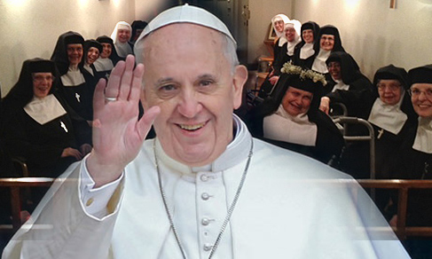 Pope Francis and Visitation Sisters